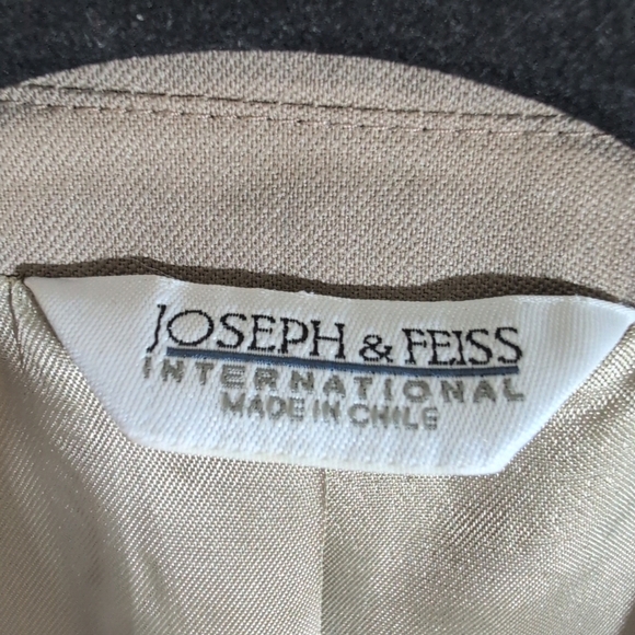 Joseph & Feiss Int'l Trio Men's 42R Beige 100% Wool Blazer Sports Coat Jacket - Picture 3 of 9
